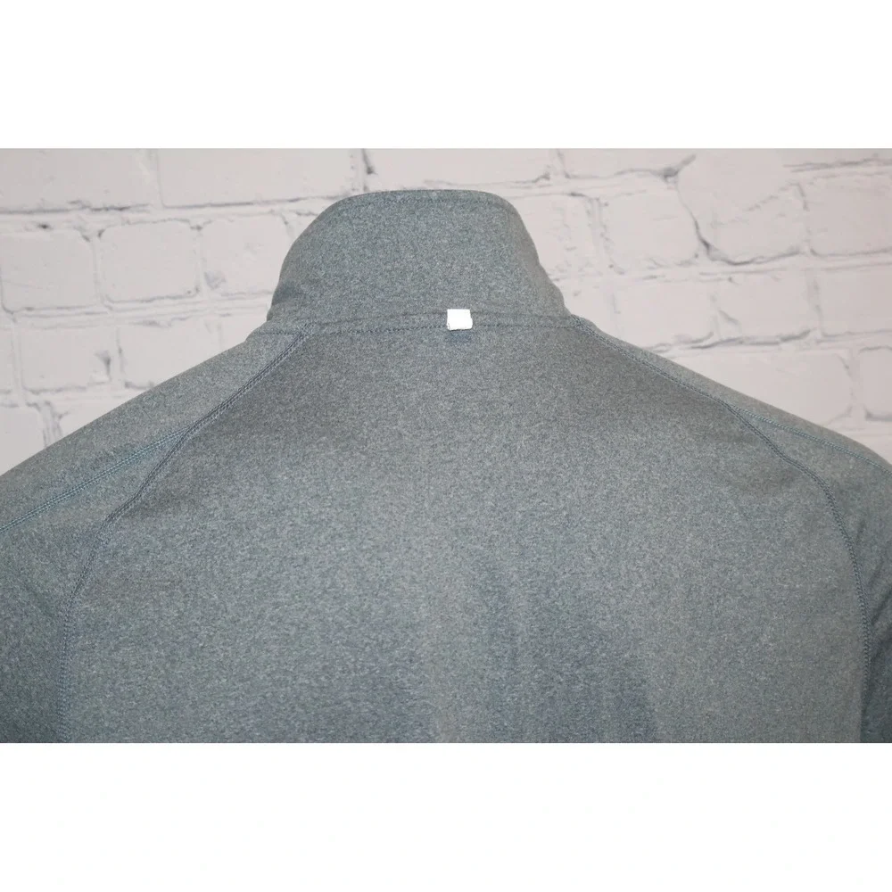 Nike Running Shirt Mens Medium Blue 1/4 Zip Dri-Fit Long Sleeve Reflective Gym